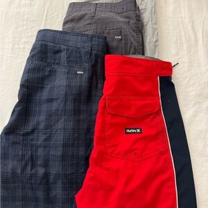 4 pairs of Hurley shorts